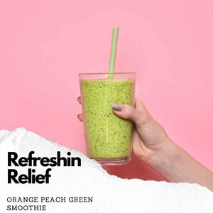 Refreshing Relief - Orange Peach Green Smoothie